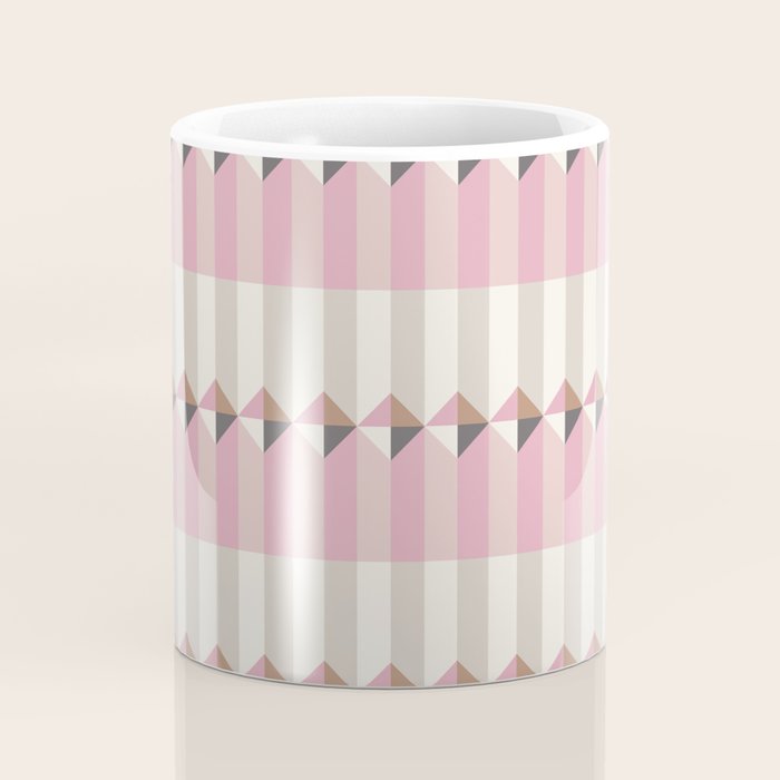 Soft Geometric Blush Pattern Coffee Mug Gallery Image 4