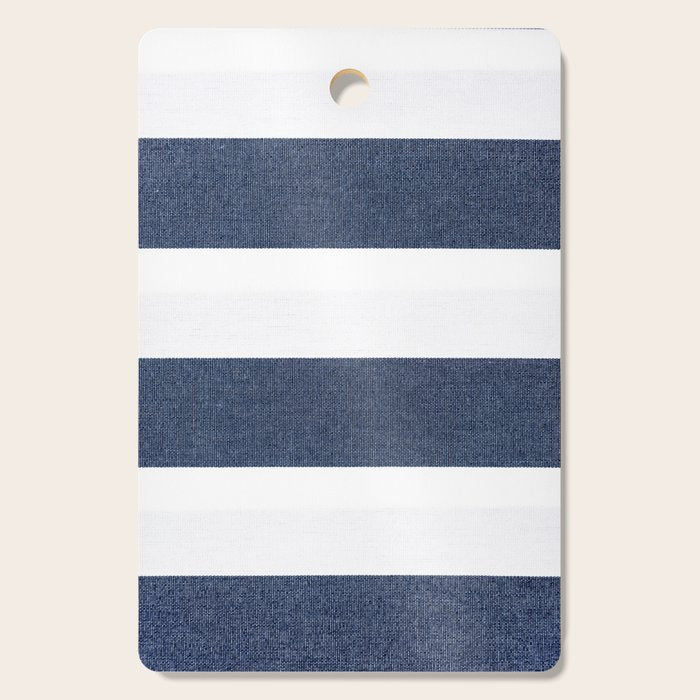 Nautical Blue & White Stripes Cutting Board Gallery Image 1