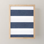 Nautical Blue & White Stripes Mini Art Print Gallery Image 1