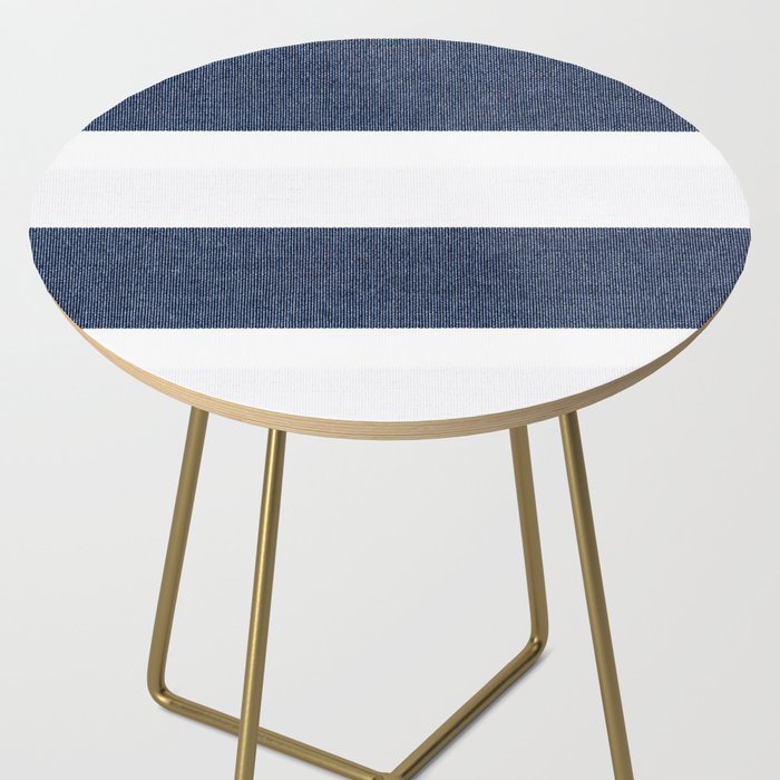 Nautical Blue & White Stripes Side Table Gallery Image 2