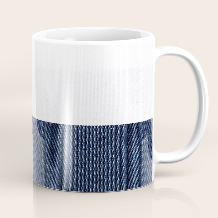 Nautical Blue & White Stripes Coffee Mug Gallery Image 1