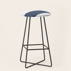 Nautical Blue & White Stripes Stool Gallery Image 1