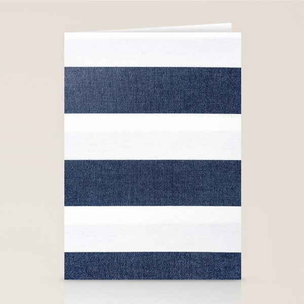 Nautical Blue & White Stripes Stationery Card Gallery Image 2