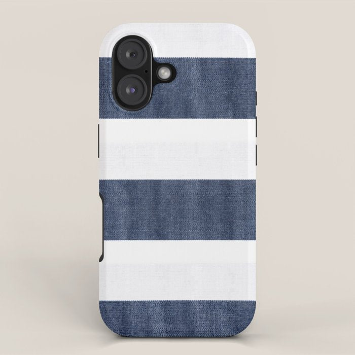Nautical Blue & White Stripes iPhone Case Gallery Image 1