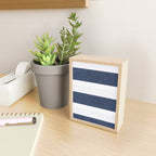 Nautical Blue & White Stripes Mini Art Print Gallery Image 2