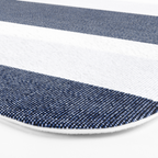 Nautical Blue & White Stripes Bath Mat Gallery Image 3