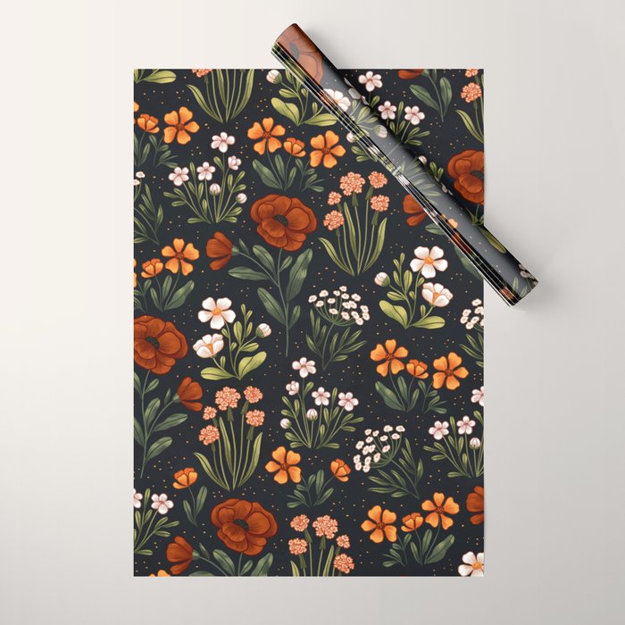 Wild Flowers ~ vol1.  vintage inspired botanical Wrapping Paper Gallery Image 1