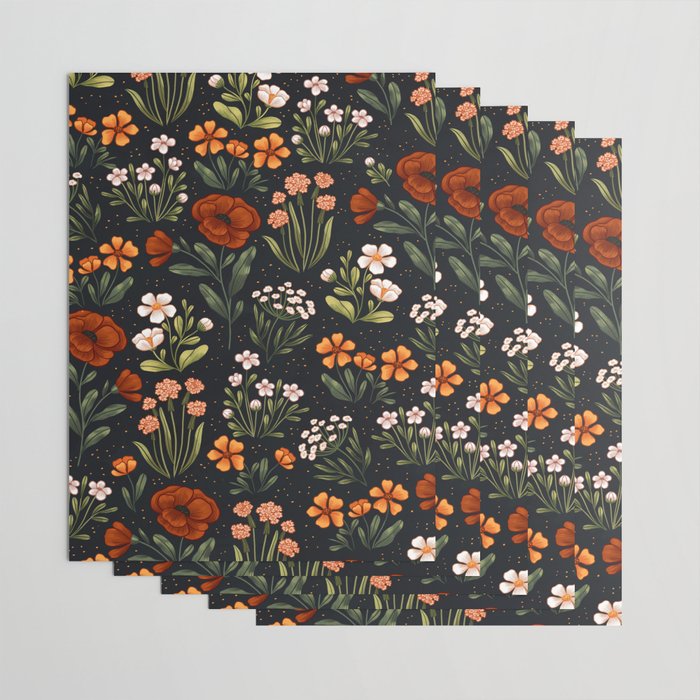 Wild Flowers ~ vol1.  vintage inspired botanical Wrapping Paper Gallery Image 3