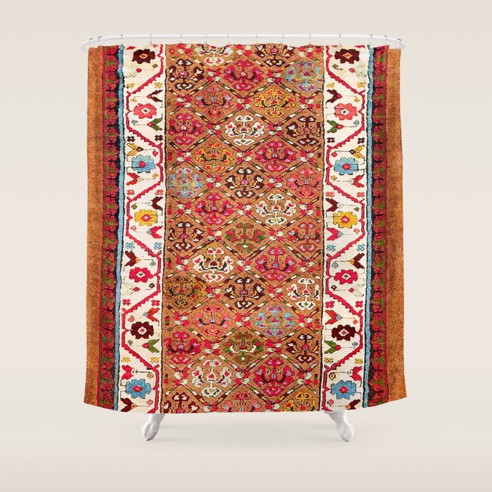 Garahgozloo Hamadan West Persian Long Rug Print Shower Curtain Gallery Image 1