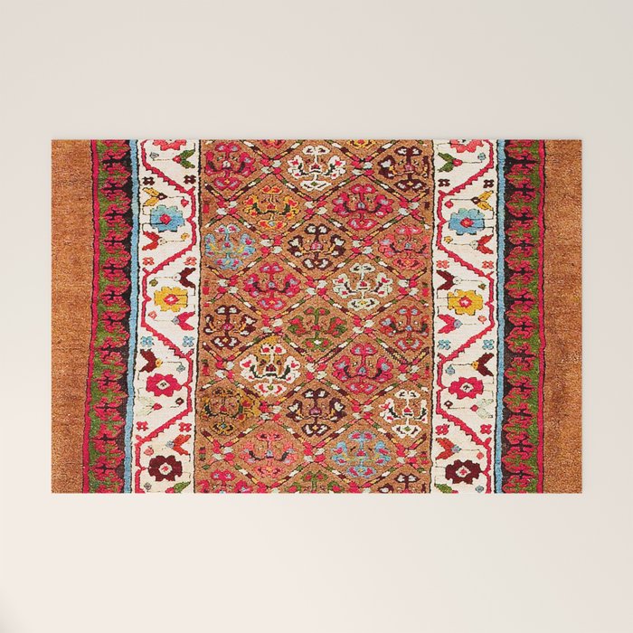 Garahgozloo Hamadan West Persian Long Rug Print Welcome Mat Gallery Image 1