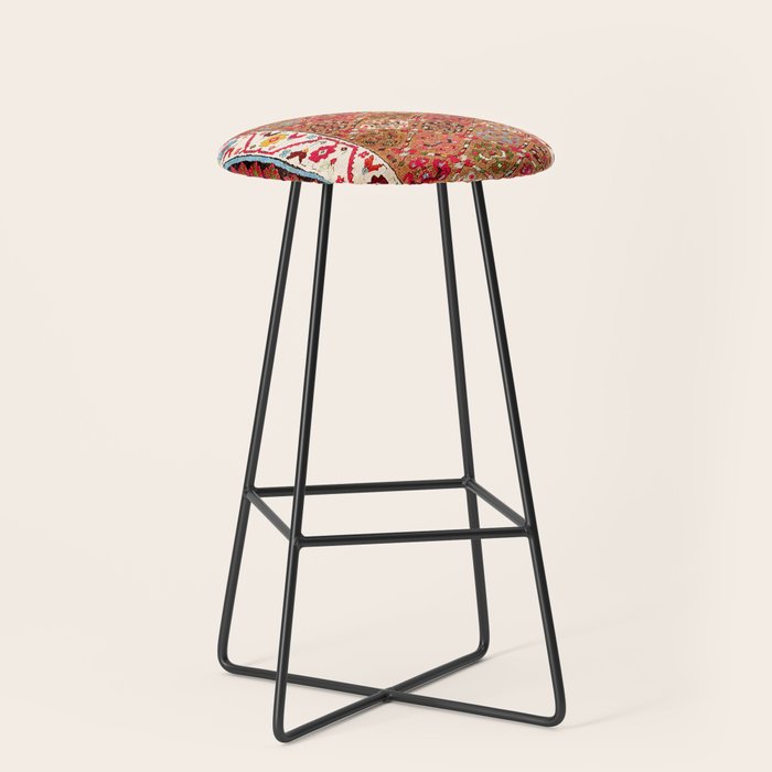 Garahgozloo Hamadan West Persian Long Rug Print Stool Gallery Image 1