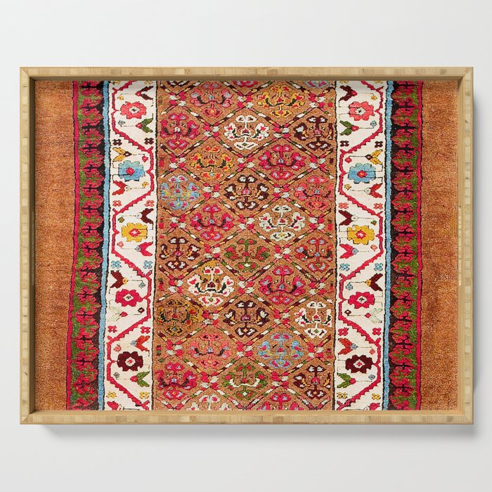 Garahgozloo Hamadan West Persian Long Rug Print Serving Tray Gallery Image 1