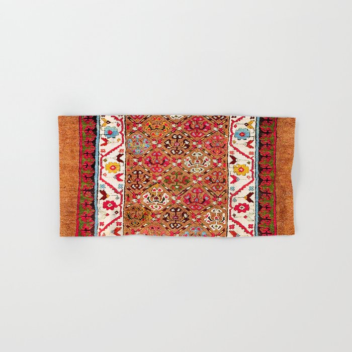 Garahgozloo Hamadan West Persian Long Rug Print Bath Towel Gallery Image 1