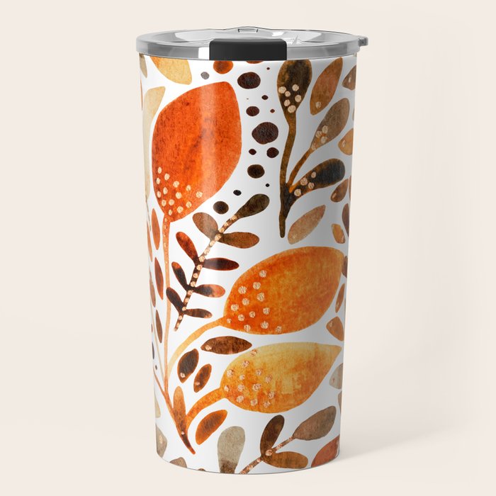 Autumn watercolor leaves Travel Mug Gallery Image 1