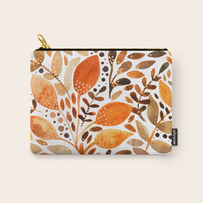Autumn watercolor leaves Carry All Pouch Gallery Image 1