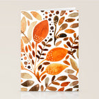 Autumn watercolor leaves Stationery Card Gallery Image 2