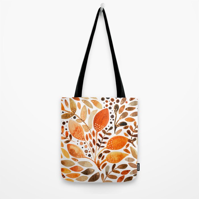 Autumn watercolor leaves Tote Bag Gallery Image 2