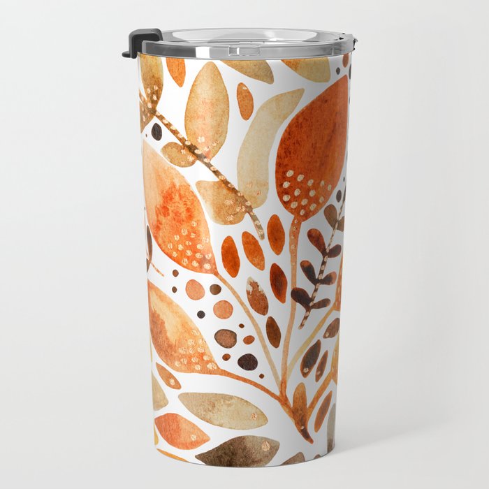 Autumn watercolor leaves Travel Mug Gallery Image 3