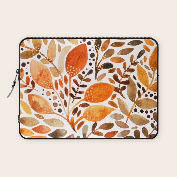 Autumn watercolor leaves Laptop Sleeve Gallery Image 1