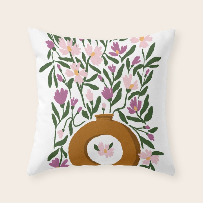 A Vase Full of Spring Throw Pillow Gallery Image 1