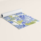 Blue Gouache Hydrangea Yoga Mat Gallery Image 2