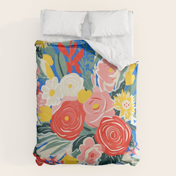 Colorful nature flower art pattern Duvet Cover Gallery Image 6