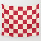 CHECKER - 001 - Tomato Wall Tapestry Gallery Image 4