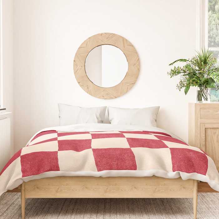 CHECKER - 001 - Tomato Duvet Cover Gallery Image 3