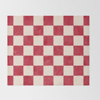 CHECKER - 001 - Tomato Throw Blanket Gallery Image 2