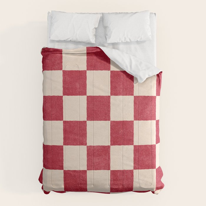 CHECKER - 001 - Tomato Comforter Gallery Image 1