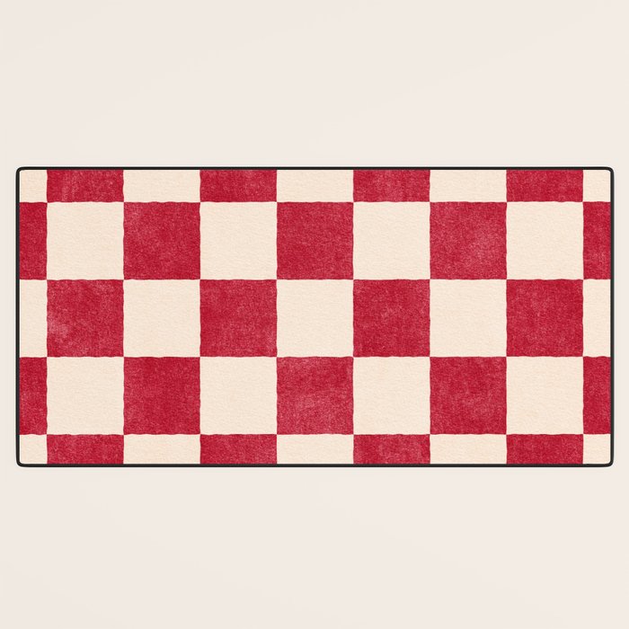 CHECKER - 001 - Tomato Desk Mat Gallery Image 3