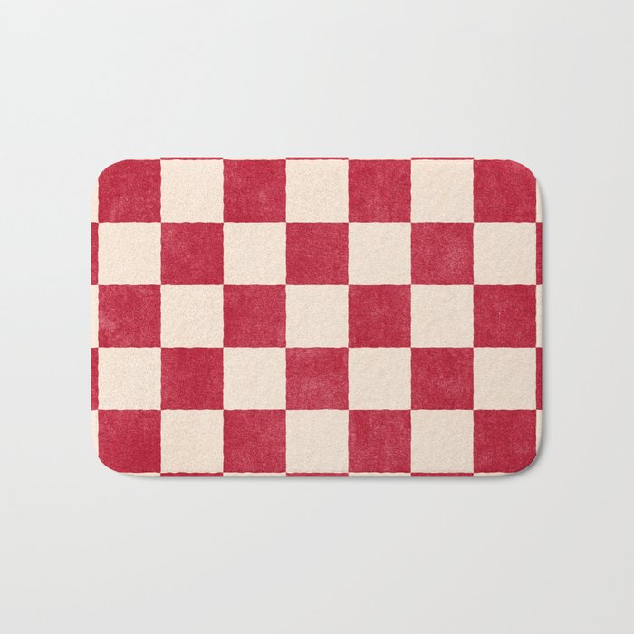 CHECKER - 001 - Tomato Bath Mat Gallery Image 1