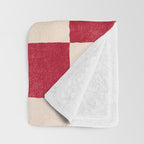 CHECKER - 001 - Tomato Throw Blanket Gallery Image 3