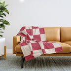 CHECKER - 001 - Tomato Throw Blanket Gallery Image 1