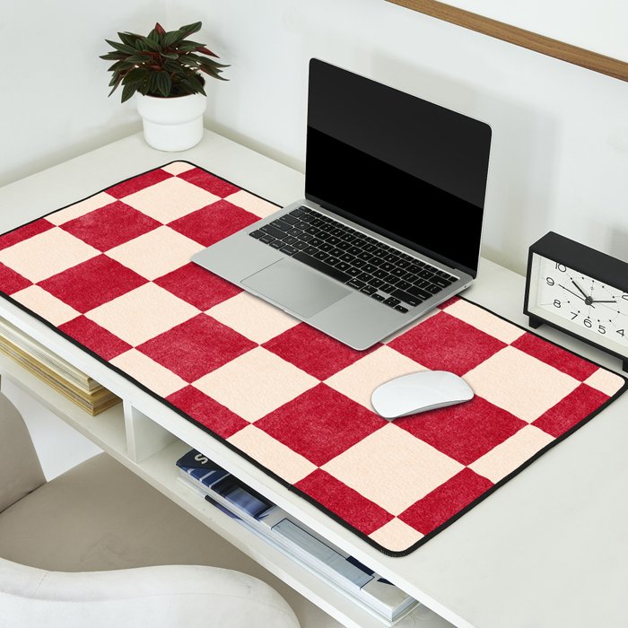 CHECKER - 001 - Tomato Desk Mat Gallery Image 2