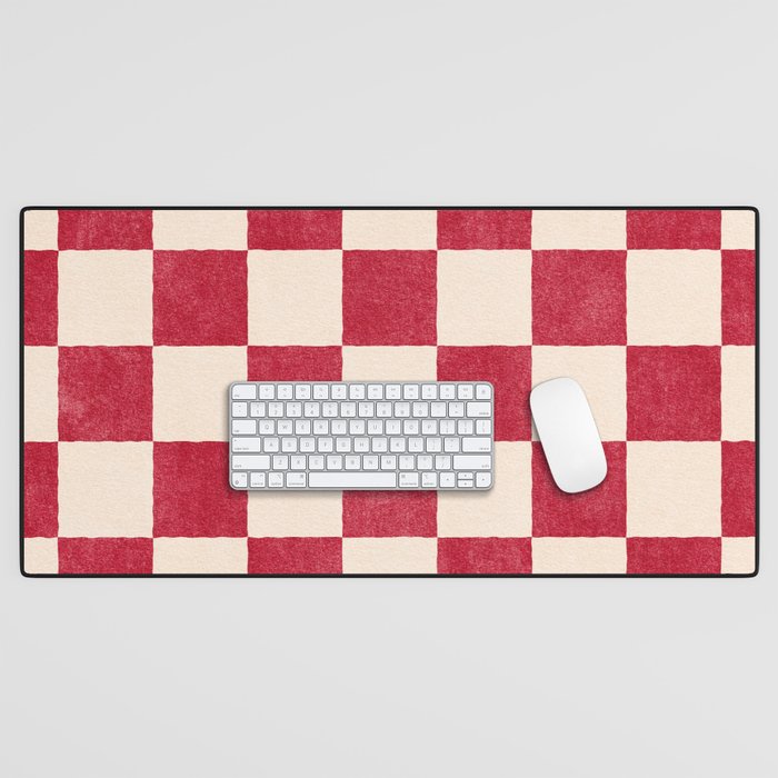 CHECKER - 001 - Tomato Desk Mat Gallery Image 1