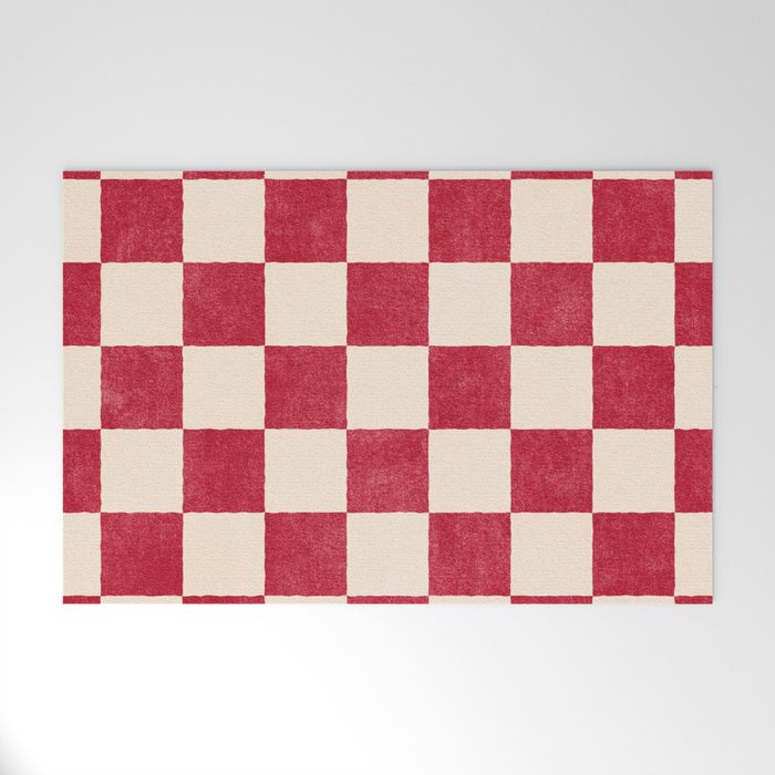 Checker - 001 - Tomato Welcome Mat Gallery Image 1
