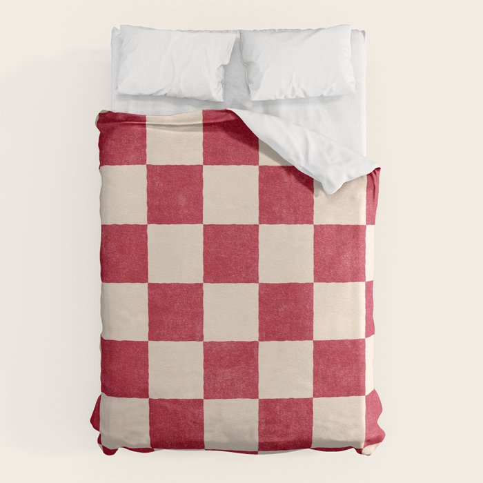 CHECKER - 001 - Tomato Duvet Cover Gallery Image 6
