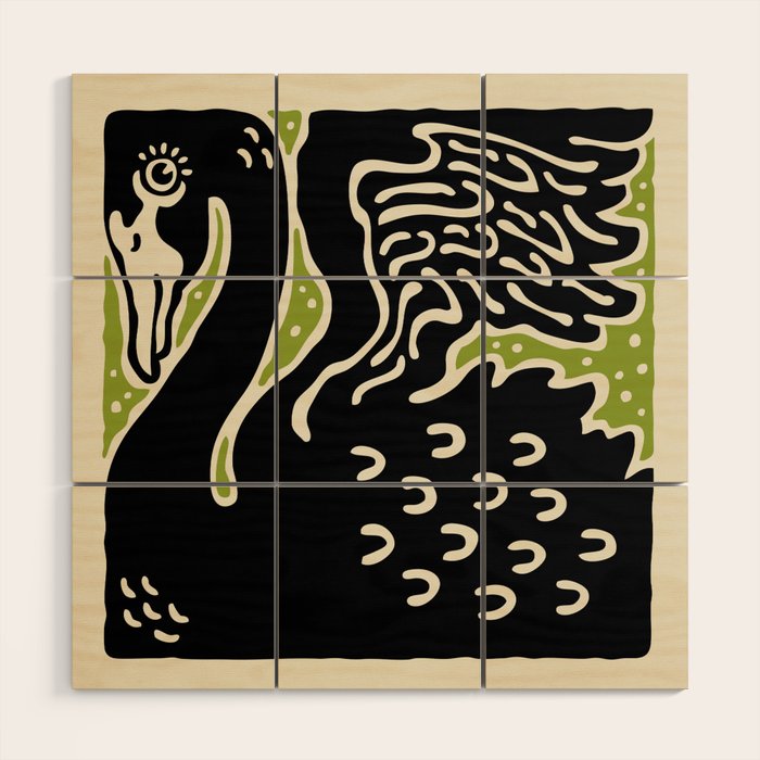Black Swan 123 Wood Wall Art Gallery Image 1