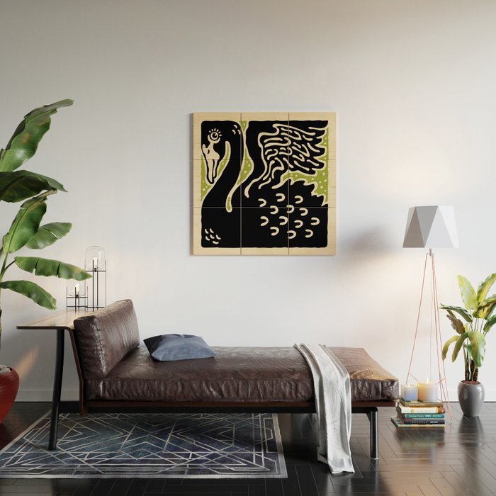 Black Swan 123 Wood Wall Art Gallery Image 2