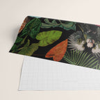 Midnight Vintage Exotic Flower And Birds Garden Jungle Wrapping Paper Gallery Image 2
