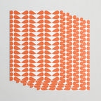 Mod Leaves Orange and White Minimalist Pattern  Wrapping Paper Gallery Image 3