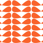Mod Leaves Orange and White Minimalist Pattern  Coffee Mug Gallery Image 2