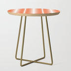 Mod Leaves Orange and White Minimalist Pattern  Side Table Gallery Image 1