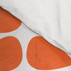 Mod Leaves Orange and White Minimalist Pattern  Comforter Gallery Image 4
