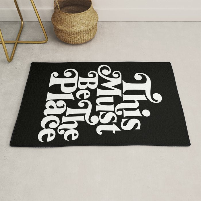 This Must Be The Place - Black & White Rug Gallery Image 1