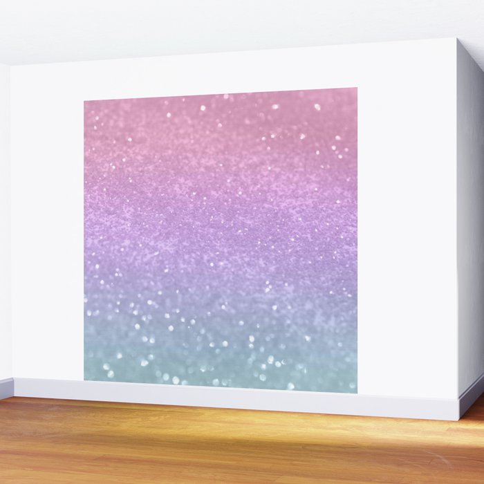 Unicorn Princess Glitter #1 (Faux Glitter) #pastel #decor #art #society6 Wall Mural Gallery Image 2