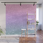 Unicorn Princess Glitter #1 (Faux Glitter) #pastel #decor #art #society6 Wall Mural Gallery Image 1