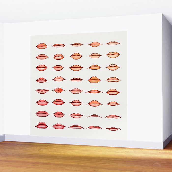 Lips II Wall Mural Gallery Image 2