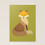 Whimsy Red Fox Stationery Card Gallery Image 2